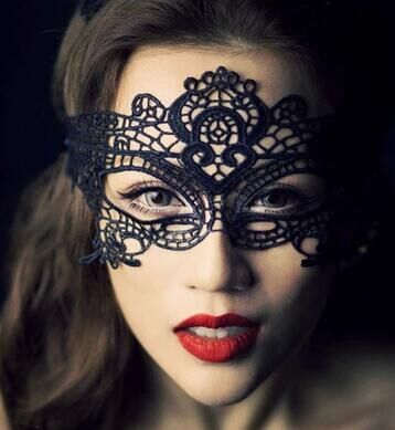 性感蕾丝镂空黑色眼罩 夜店派对女王面具性用品情趣内衣